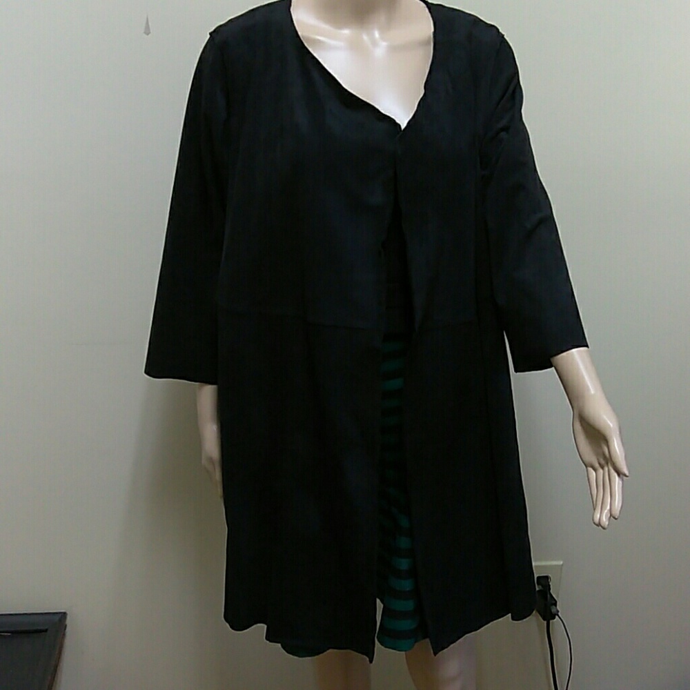 Sold. H & M Suede like long blazer